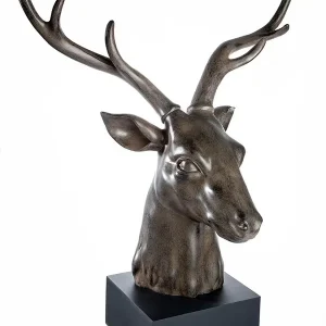 Sichere Zahlung Gilde Skulptur Hirschkopf