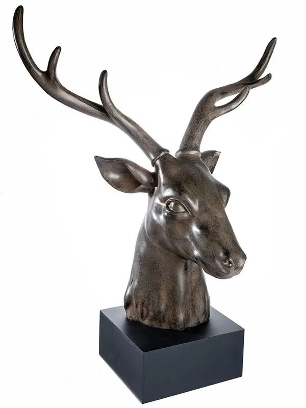 Sichere Zahlung Gilde Skulptur Hirschkopf