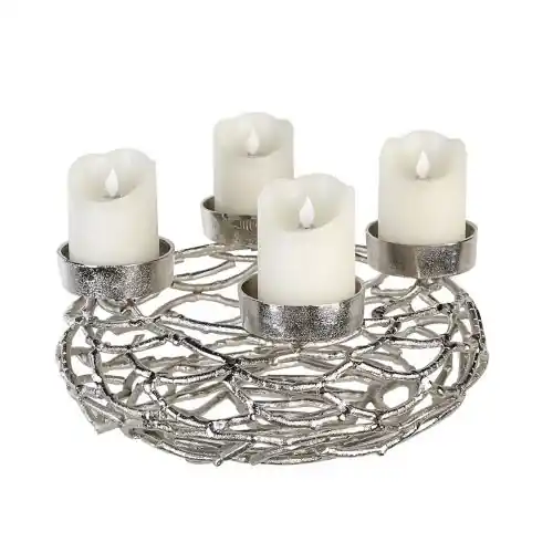 Neue Kollektion Gilde Adventsleuchter Twigs Ø 37 cm Höhe 15 cm