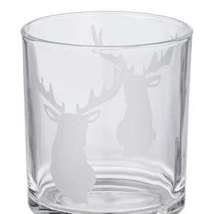 Neu Gilde Windlicht Hirschkopf Glas