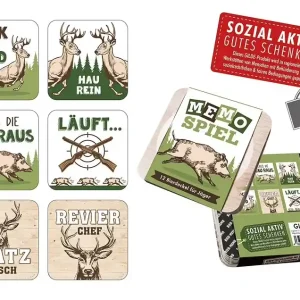 Gilde Bierdeckel/Memospiel Jagd 12er Set Saisonangebot