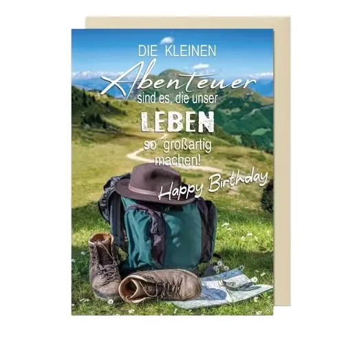 Begrenztes Angebot MICHEL-VERLAG Geburtstagsgrußkarte Wanderer