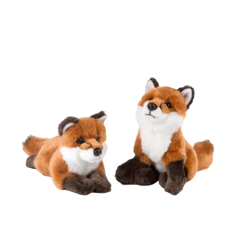 Echt LivingActive Fuchs Plüschtier Set – 2er-Set Kuscheltier-Pärchen je 28 cm