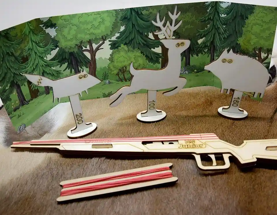 Neue Kollektion Strasser RS Junior 3-Schuss Gummiring Holzgewehr