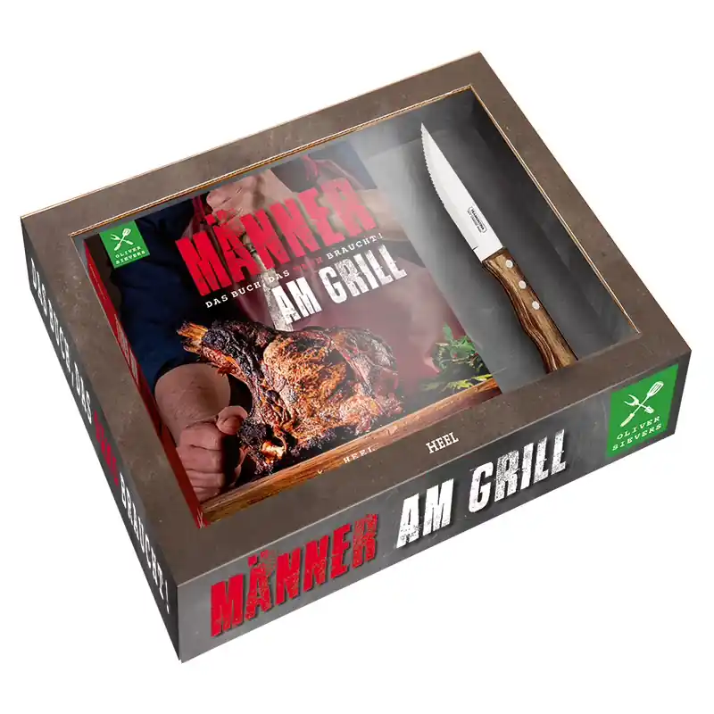 Grillset Buch mit praktischem Steakmesser Top-Seller