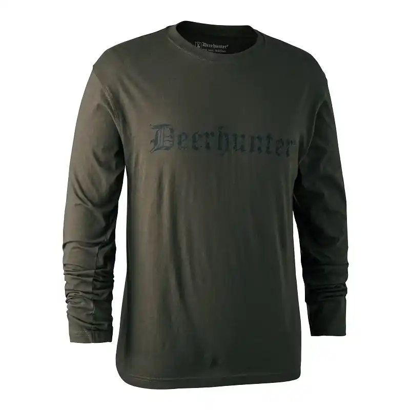 Online Kaufen Deerhunter Langarm T-Shirt Logoschriftzug