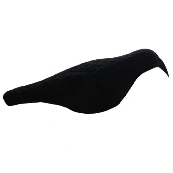 LivingActive Lockvogel Krähe Halbschale beflockt XL inkl. Erdspieß 44,5 cm 10er Set Markenware