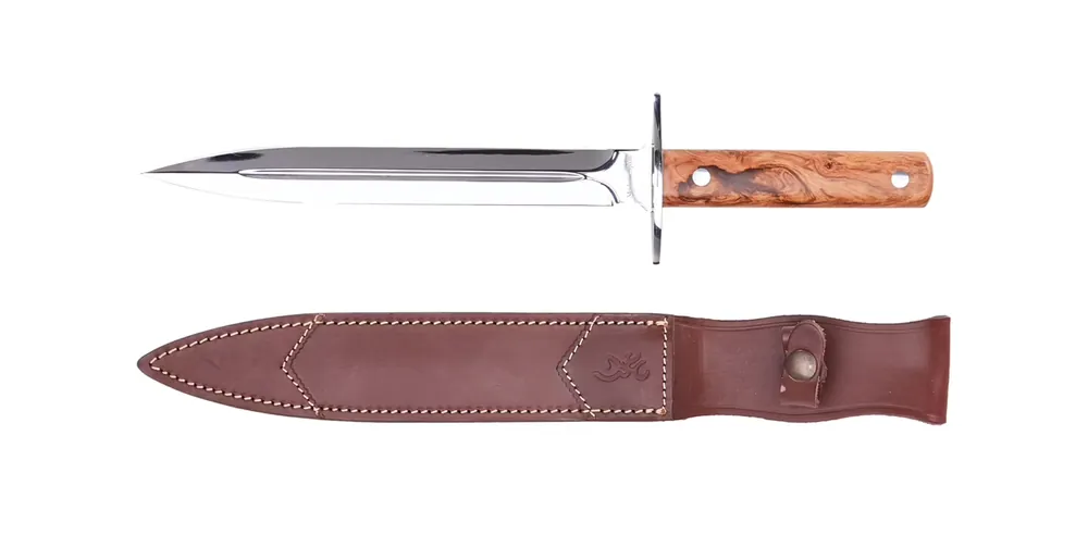 Browning Dagger Olive Wood Fixed Messer Solange Der Vorrat Reicht