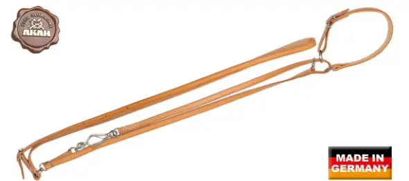AKAH Umhängeleine mit Halsung 10 mm breit Echt