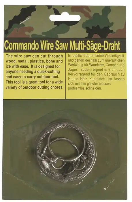 MIL-TEC Drahtsäge mit Ringen Nur Für Kurze Zeit