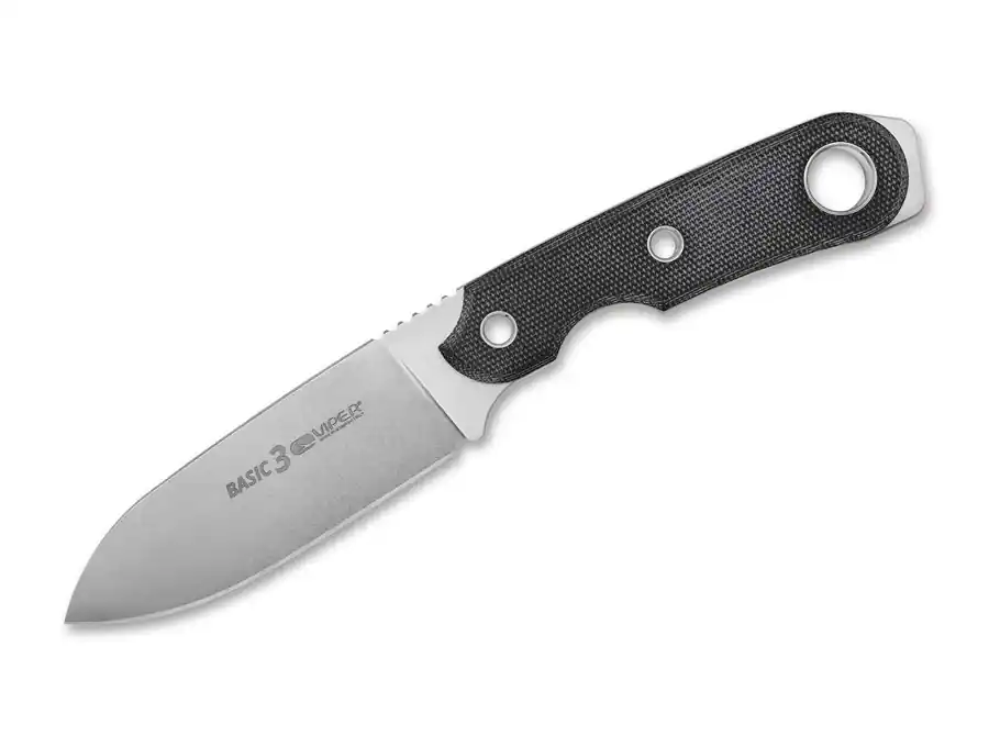 Neuheit Viper Basic 3 D2 Micarta Black Messer