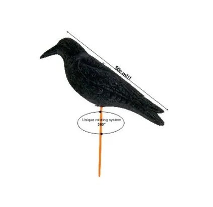 LivingActive Lockvogel Krähe Magnum Waggle beflockt 50 cm Zertifiziert