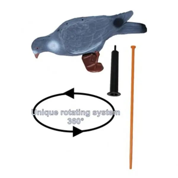 Wochenendangebot LivingActive Lockvogel Taube Vollschale XL beflockt 40cm + Pip Rotationssystem
