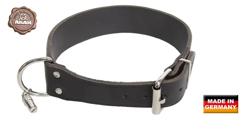 AKAH Halsband genietet aus Sattelleder, extra breit Online Kaufen