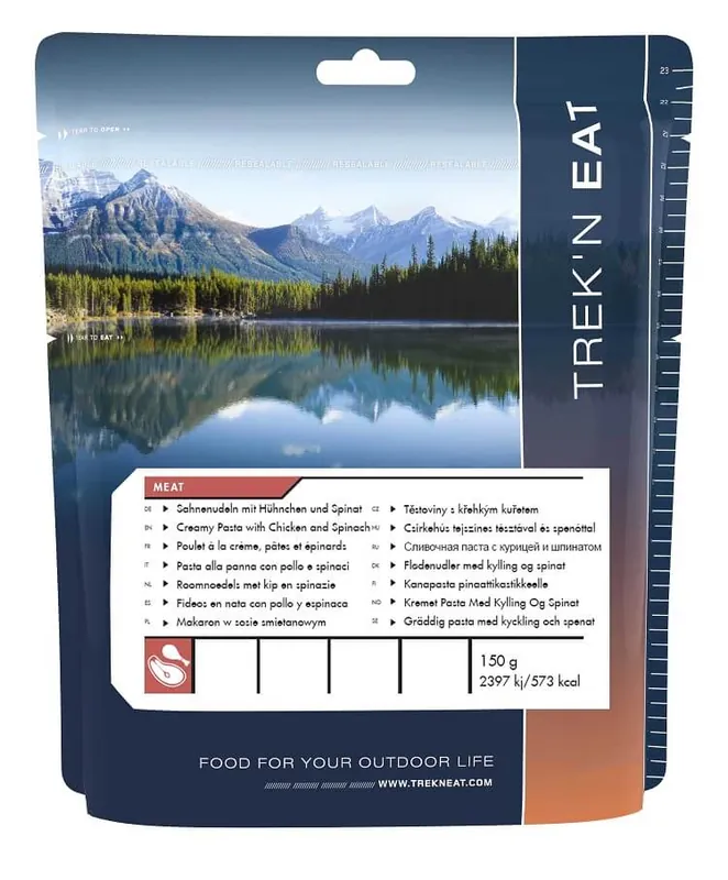 TREK‘N EAT Sahnenudeln mit Hühnchen und Spinat 150 g Preis Gesenkt
