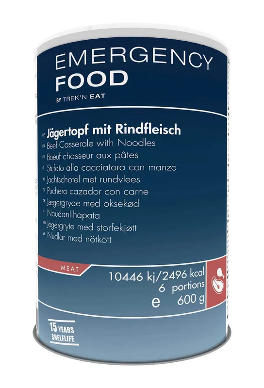Schneller Versand TREK‘N EAT EMERGENCY FOOD Jägertopf mit Rindfleisch und Nudeln - 600 g