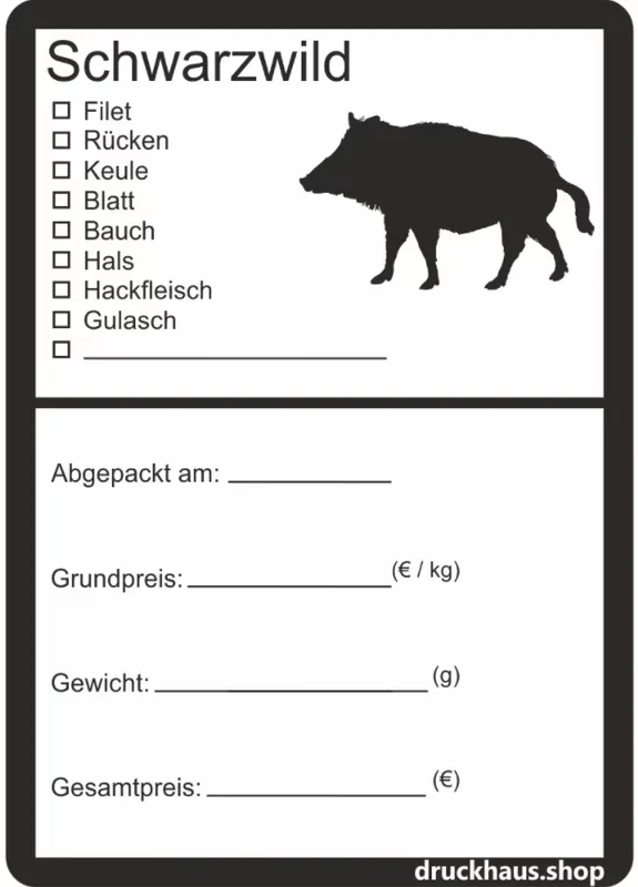 Etikett Wildfleisch Online Kaufen