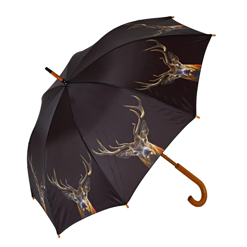 AKAH Regenschirm Hirsch Schwarz Bestpreis