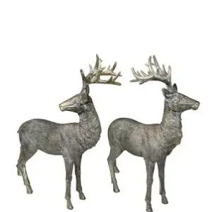 Kaheku Albion Hirsch Figur antik gold 43 cm Solange Der Vorrat Reicht
