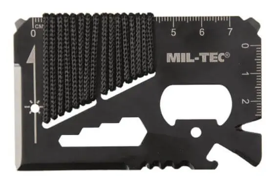 MIL-TEC Survival Tool Paracord Schwarz m. Hülle Knallerangebot