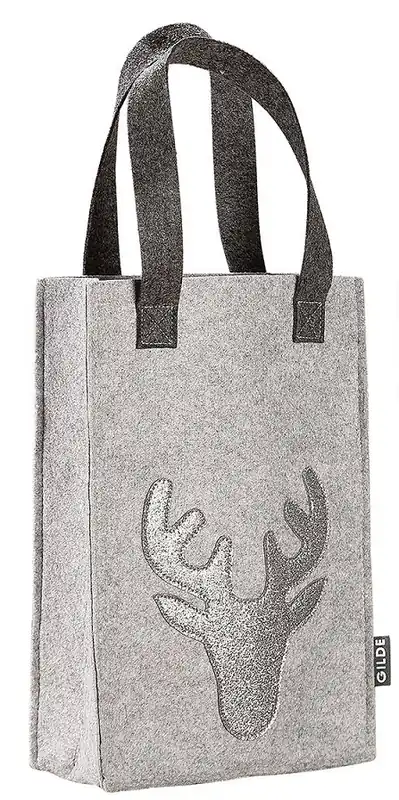 Gilde Filz Geschenktasche Hirsch Glitter Preisreduziert
