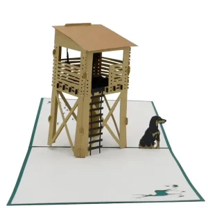 Preisreduziert design3Dkarten Jäger mit Hund Grußkarte