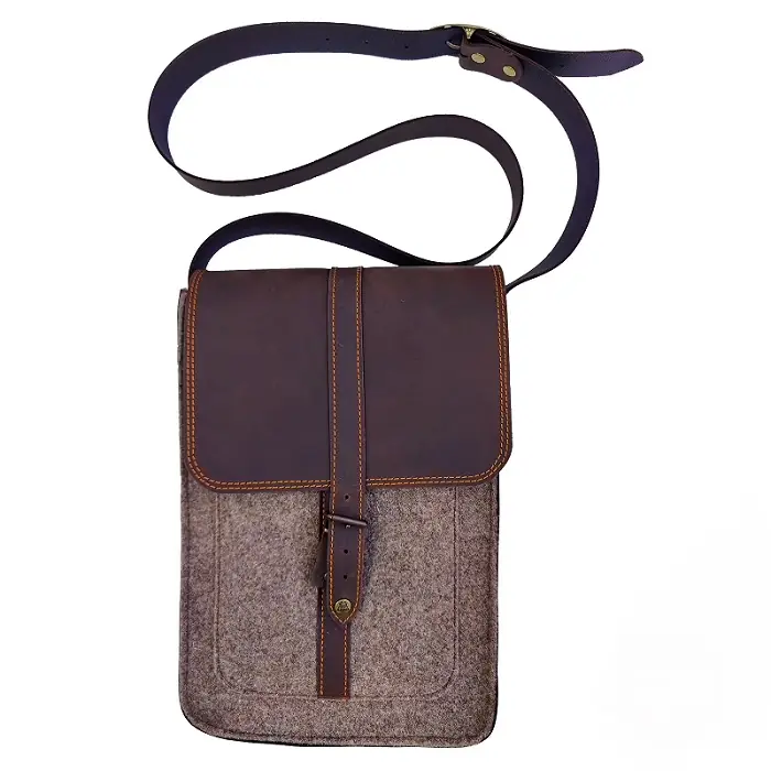 Zertifiziert AKAH Messenger-Tasche Wollfilz