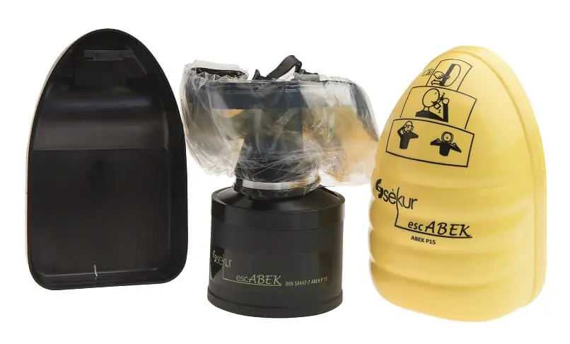 Angebot EKASTU Fluchtfiltergerät mit Haube escABEK-P3 mit Gurthalterung