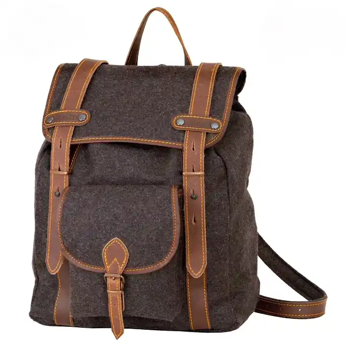 AKAH Wanderrucksack Büffel-Leder mit Loden 15 L Sonderangebot