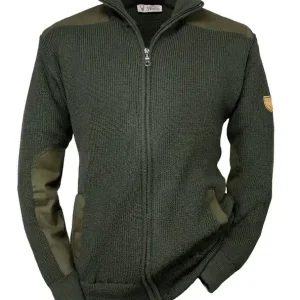 Hubertus Jagd-Strickjacke mit Besätzen Ausverkauf