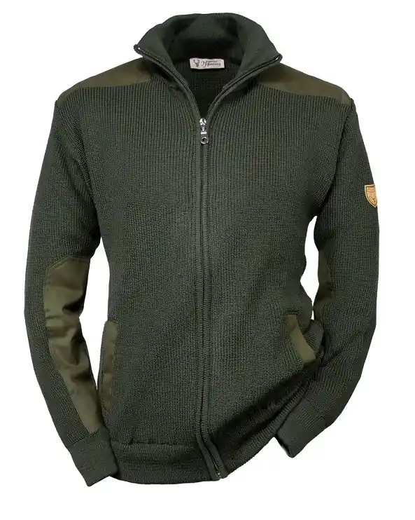 Hubertus Jagd-Strickjacke mit Besätzen Ausverkauf