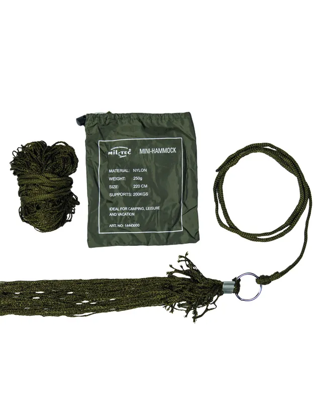 Markenware MIL-TEC Minihängematte mit Packsack