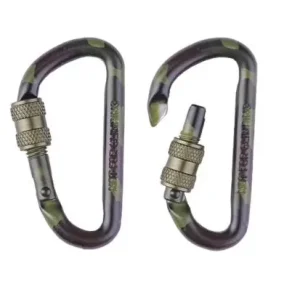 MIL-TEC 60 mm Tactical Woodland Karabiner-Set Neu Im Sortiment