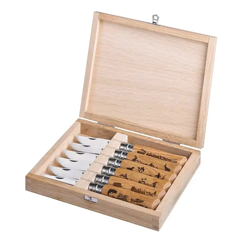 Bestseller Opinel Taschenmesser N°08, Animalia Kollektion, Holzbox