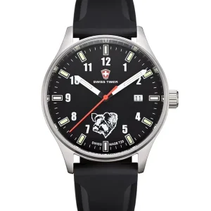Aktuell Swiss Timer Trapper schwarz Wildschwein H3 Uhr