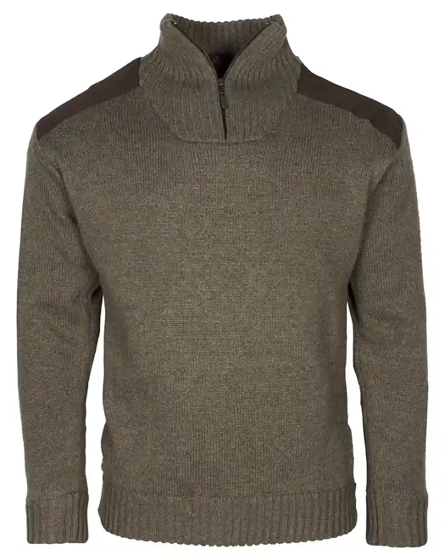 Pinewood New Stormy Troyer Pullover Brown Melange Rabatt