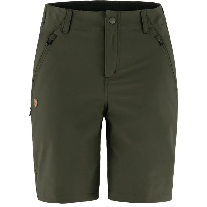 Neue Kollektion Fjällräven Abisko Trail Stretch Shorts Damen Deep Forest