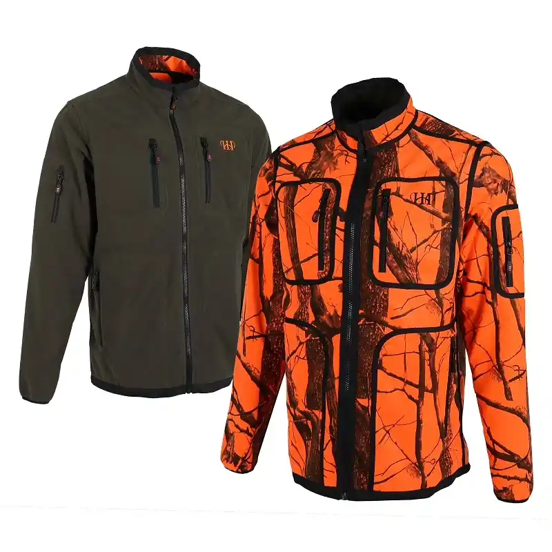 Heißes Angebot House of Hunting Wendbare Fleecejacke Camo Blaze unisex