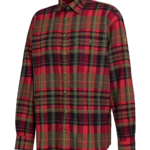 Begrenztes Angebot Böcker Vollzwirn-Flanell Holm-rot Langarm-Hemd
