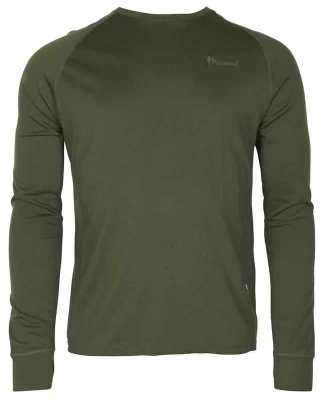 Pinewood Lappland Merino Wool L/S Longsleeve Shirt Mossgreen Meistverkauft