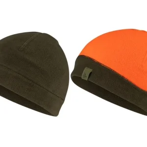 Sichere Zahlung Seeland Reversible Fleecemütze Pine green / Hi-Vis orange