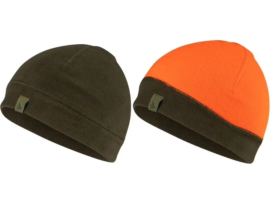Sichere Zahlung Seeland Reversible Fleecemütze Pine green / Hi-Vis orange