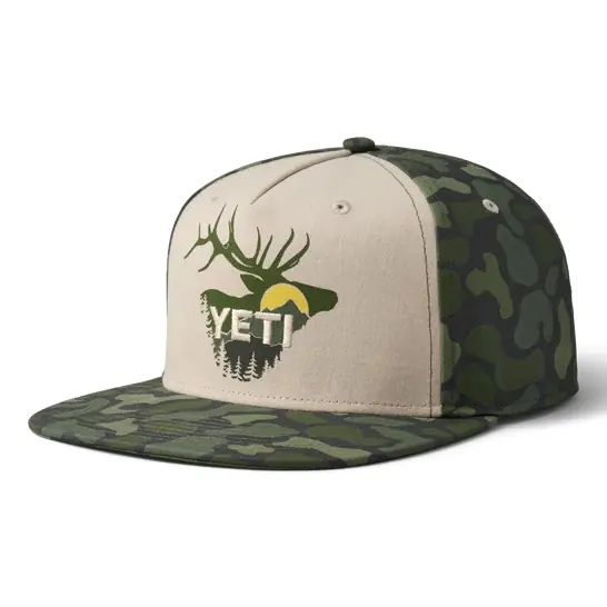 Nur Für Kurze Zeit YETI Sunrise Elk 5 Panel Flat Brim Kappe