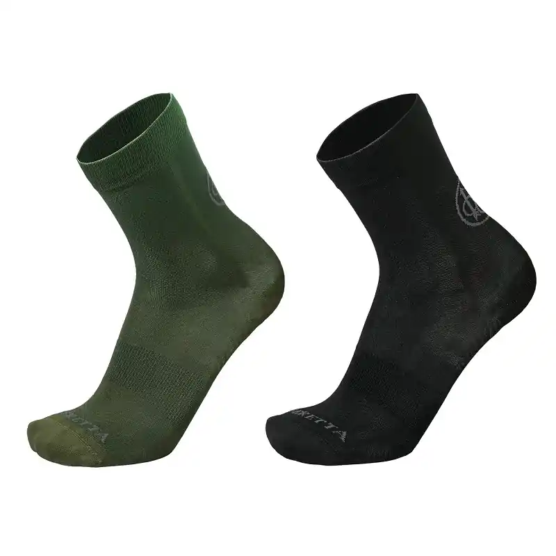 Beretta Shooting 2er-Pack Socken kurz Black & Green Schneller Versand