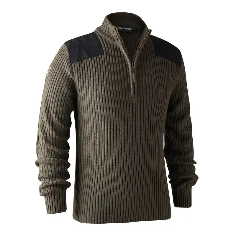 Heißes Angebot Deerhunter Rogaland Strickpullover mit Reißverschluss bis 4XL
