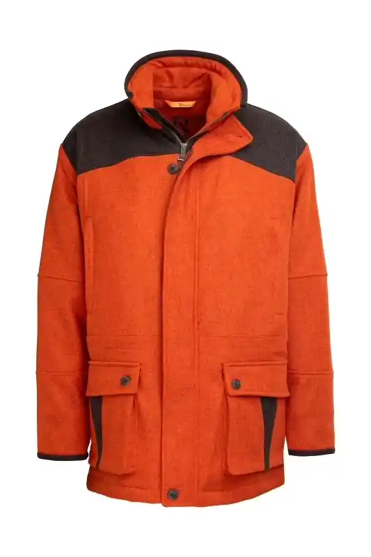 Rascher Signal-Lodenjacke orange Heißes Angebot