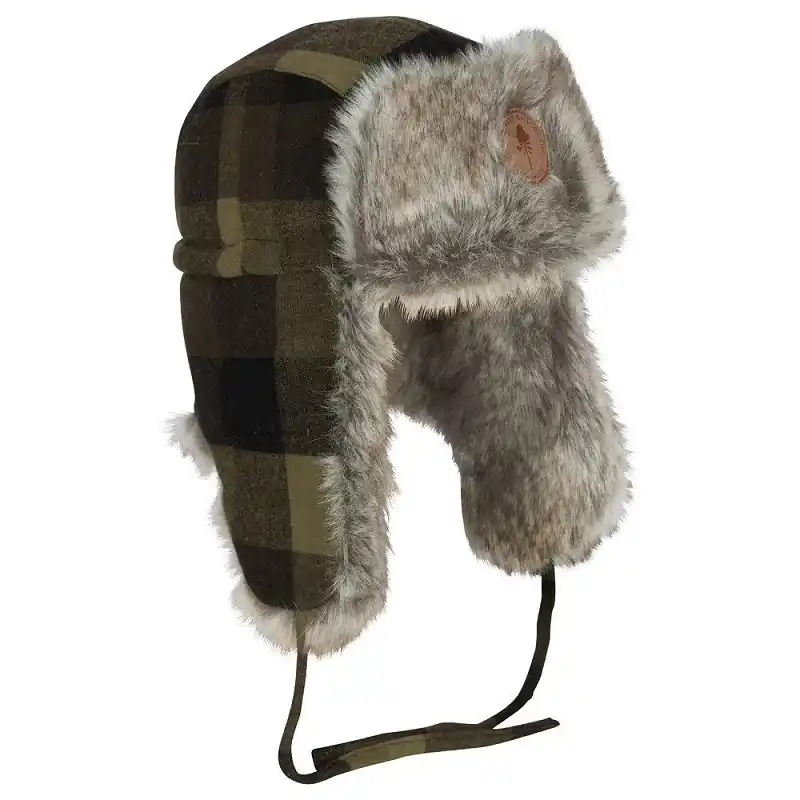 Günstig Pinewood Classic Checked Fur Hat Murmansk Winterkappe