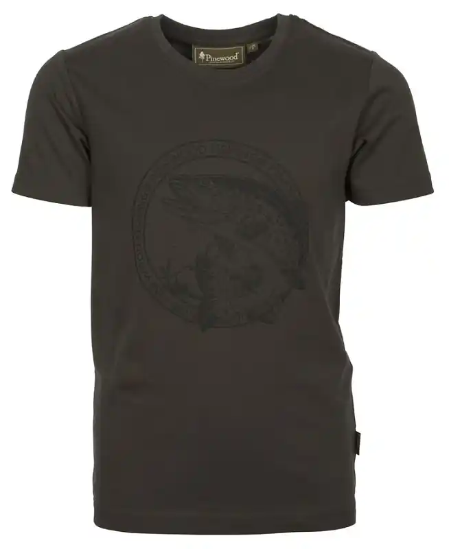 Günstig Pinewood Salmon Fish Kids T-Shirt Dunkel Anthrazit