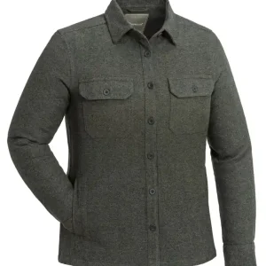 Nur Für Kurze Zeit Pinewood Värnamo Overshirt Hemdjacke Damen D.Green Melange
