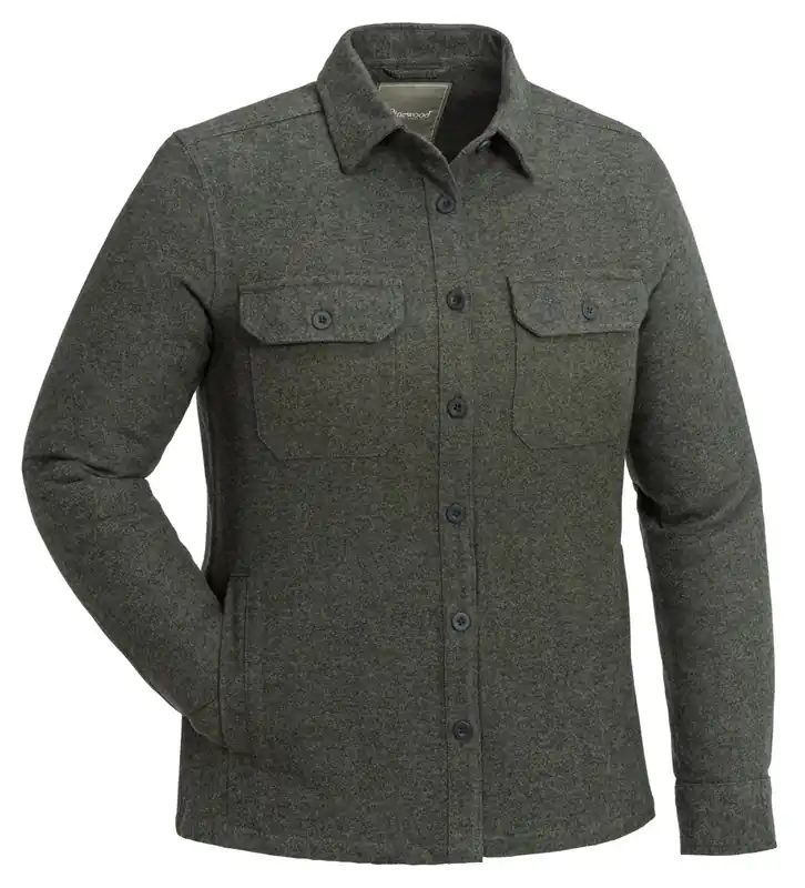 Nur Für Kurze Zeit Pinewood Värnamo Overshirt Hemdjacke Damen D.Green Melange